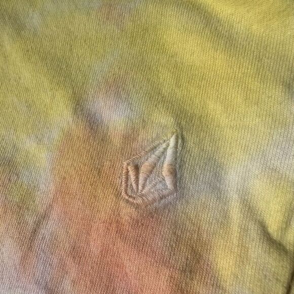 Volcom Girls Pastel Tie Dye Cropped Tee Shirt Size 8/10 - Picture 5 of 6